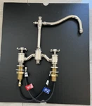 Waterstone 6250-PN Annapolis Bridge Kitchen Faucet Cross Handles. Fixed Price $2250.00.