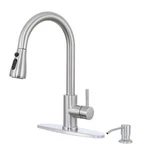 Hotis Kitchen Faucet With Soap Dispenser, Brushed Nickel .... Fixed Price $52.92.