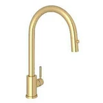 Perrin And Rowe U.4044-2 Holborn 1.75 Gpm Pull Down Kitchen Satin English Gold. Fixed Price $750.00.