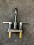 Delta Nicoli Two Handle Centerset Bathroom Faucet Matte Black/chrome 25749LF-CS. Fixed Price $99.99.