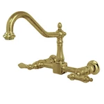 Kingston Brass KS1242AL Heritage Wall Mount Bridge Kitchen Faucet. Fixed Price $195.98.