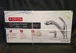 New Delta B4311LF Sd Foundations Chrome Pull Out Kitchen Faucet. Fixed Price $116.99.