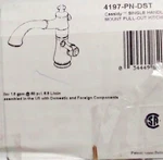 Delta 4197-PN-DST Cassidy Onehandle Pull-out Kitchen Faucet Polished Nickel. Fixed Price $324.99.