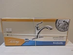 New Tuscany Brooksville Single Handle Pull Out Stainless Steel Kitchen Faucet. Fixed Price $45.00.
