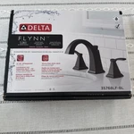 Delta Flynn 2-HANDLE Faucet Matte Black Finish High Arc New Box 35768LF-BL. Fixed Price $99.00.