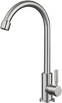 Heyalan Brushed Nickel Kitchen Faucet Cold Water Only 1 Hole Single Handle 360. Fixed Price $41.92.