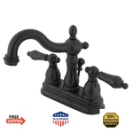 Kingston Brass KB1605AL Heritage 4-INCH Centerset Lavatory Faucet With Metal Lev. Fixed Price $275.88.
