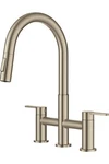 Kraus Oletto Bridge Kitchen Faucet With Pull-down Spray Antique Champagne Bronze. Fixed Price $220.00.