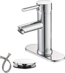 Bathroom Sink Faucet, Chrome Commercial Single Handle One Hole. Fixed Price $54.99.
