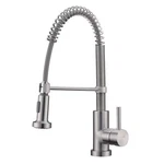 Whitehaus Jem Collection Commercial Kitchen Faucet With Flexible Spout Brushed. Fixed Price $149.99.