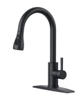Forious Black Kitchen Faucet With Pull Down Sprayer, High Arc Matte. Fixed Price $87.74.