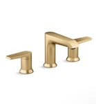 Kohler Hint Widespread Bathroom Faucet With Drain, Brushed Brass K-97093-4-2MB. Fixed Price $200.00.
