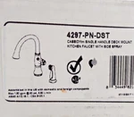 Delta 4297-PN-DST Cassidy High-arc Kitchen Faucet With Sprayer, Polished Nickel. Fixed Price $325.00.
