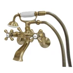 Kingston Wall Mount Clawfoot Tub Faucet With Hand Shower. Fixed Price $302.37.