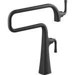Kohler K-22067-BL Graze 3.2 Gpm Deck Mounted Single Hole Pot Filler, Matte Black. Fixed Price $750.00.