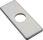 6" Brushed Nickel Faucet Hole Cover, Stainless Steel Rectangular Escutcheon Deck. Fixed Price $15.50.