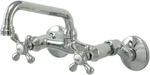 Kingston Brass KS213C Adjustable Center Wall Mount Kitchen Faucet, 7". Fixed Price $129.97.