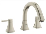 Grohe Grandera Deck Mount Roman Tub Faucet Brushed Nickel 25154EN0 New In Box. Fixed Price $150.00.