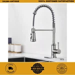 Ruiling Spring Pull Down Kitchen Faucet 3-SPRAY Mode Brushed Nickel ATK-189. Fixed Price $80.99.
