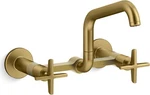 New Kohler Billet Wall Mount Bridge Kitchen Faucet Moderne Brass K-28666-3. Fixed Price $1386.56.