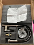 Owofan Kitchen Faucet With Pull Down Sprayer 1 Standard, Brushed Nickel. Fixed Price $39.00.