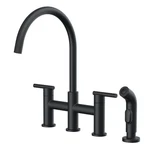 Gerber D424458 Parma 1.75 Gpm Deck Mounted Bridge Faucet - Black. Fixed Price $662.20.