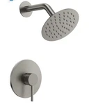 Everstein Round 6" High-pressure Rainfall Shower Head, Wall Mount Faucet. Fixed Price $64.99.