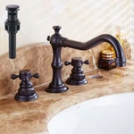 8''WIDESPREAD Oil Rubbed Bronze Bathroom Sink Faucet 3 Holes Basin Mixer W/drain. Fixed Price $35.99.