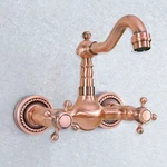Brass Wall Mount Bathroom Sink Faucet Basin Swivel Spout Dual Handle Tap HWZH050. Fixed Price $42.70.
