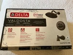 New Open Box Delta Valdosta Spot Shield Rubbed Bronze #144757C-RB Shower Tub Set. Fixed Price $115.00.