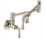 Moen S664NL Double Handle Wall Mount Kitchen Faucet - Nickel. Fixed Price $478.40.