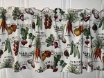 Made To Order Vegetable Window Valance Panel Kitchen Curtains. Fixed Price $16.99.