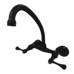 Kingston Brass KS314MB Two Handle Wall Mount Kitchen Faucet. Fixed Price $181.98.