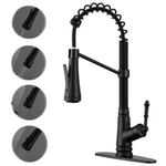 Ello&allo EKF-BR-816 Single Handle Pull Down Sprayer Kitchen Faucet Matte Black. Fixed Price $69.95.
