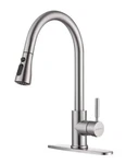 Skygenius Pull Down Kitchen Faucet With Sprayer Single Handle Sink Brushe. Fixed Price $56.00.