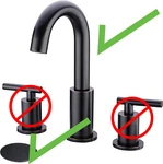 Trustmi 8 Inch Widespread Bathroom Sink Faucet, 3 Hole Brass Vanity. Fixed Price $19.99.