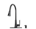 Ez-flo Matte Black Kitchen Faucet With Pull-down Sprayer Soap Dispenser. Fixed Price $59.35.