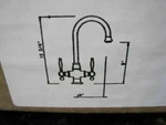 Blanco Essence Duble Lever Kitchen Bar Faucet, Stainless Steel Nickel 157-101-ST. Fixed Price $199.99.