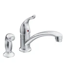 New Moen 7437 Chrome Chateau Single Handle Kitchen Faucet With Side Sprayer. Fixed Price $67.45.