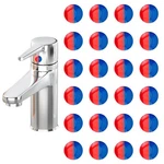 Superfindings 24PCS Hot And Cold Water Stickers Self 10MM, Multicolor. Fixed Price $12.58.