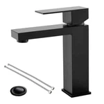 Phiestina 1-HOLE Matte Black Bathroom Faucet W/ Single Handle For Sink. Fixed Price $29.95.
