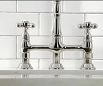 Kingston Brass KS127.AXBS Heritage 1.8 Gpm Widespread Bridge - Polished Nickel. Fixed Price $174.99.