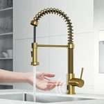 Vigo Edison Pull-down Sprayer Kitchen Faucet Touchless Sensor Matte Brushed Gold. Fixed Price $232.53.