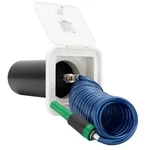 Recpro Rv Exterior Spray Port Away Box With 15 Blue Coil Hose. Fixed Price $79.95.