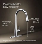 Kohler K-22036-VS Simplice Touchless Pull Down Kitchen Faucet Stainless. Fixed Price $450.00.