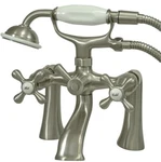 Kingston Brass KS268 Deck Mounted Clawfoot Tub Filler - Nickel. Fixed Price $265.69.
