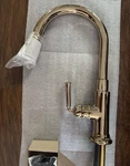 Brizo 63074LF-PG Rook Pull Down Kitchen Faucet Polished Gold Open Box New. Fixed Price $699.00.