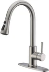 Kitchen Faucet Single Handle High Arc Brushed Nickel Pull Out Sprayer Wewe Nib. Fixed Price $39.99.