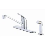 Glacier Bay Single Handle Standard Kitchen Faucet Chrome White Side Sprayer. Fixed Price $43.49.