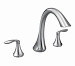 Moen T943 Eva Two-handle High Arc Deck Mount Roman Tub Faucet Trim Kit Chrome. Fixed Price $106.20.